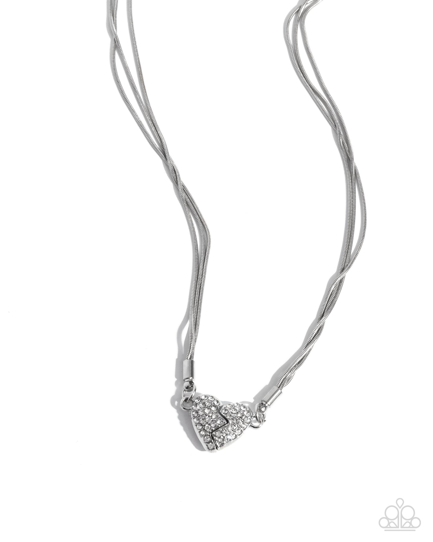 paparazzi-accessories-heartbroken-bling-white-necklace