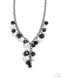 paparazzi-accessories-beehive-barrage-black-necklace