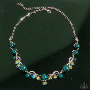 Settled Shimmer - Green Necklace - Paparazzi Jewelry