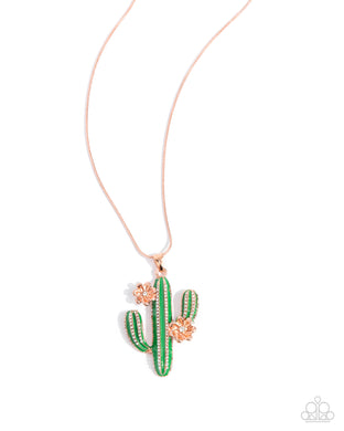 paparazzi-accessories-carefree-cactus-copper-necklace