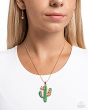 Load image into Gallery viewer, Carefree Cactus - Copper Necklace - Paparazzi Jewelry
