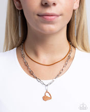 Load image into Gallery viewer, Love Comes and Goes... - Orange Necklace - Paparazzi Jewelry
