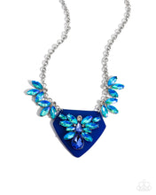Load image into Gallery viewer, paparazzi-accessories-scintillating-shield-blue-necklace
