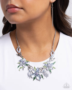 Floral Protocol - Blue Necklace - Paparazzi Jewelry