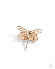 Load image into Gallery viewer, paparazzi-accessories-dragonfly-depth-gold-ring
