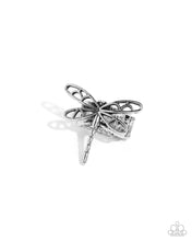 Load image into Gallery viewer, paparazzi-accessories-dragonfly-depth-silver-ring
