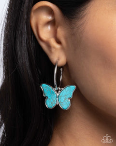 Melodic Mariposa - Blue Earrings - Paparazzi Jewelry