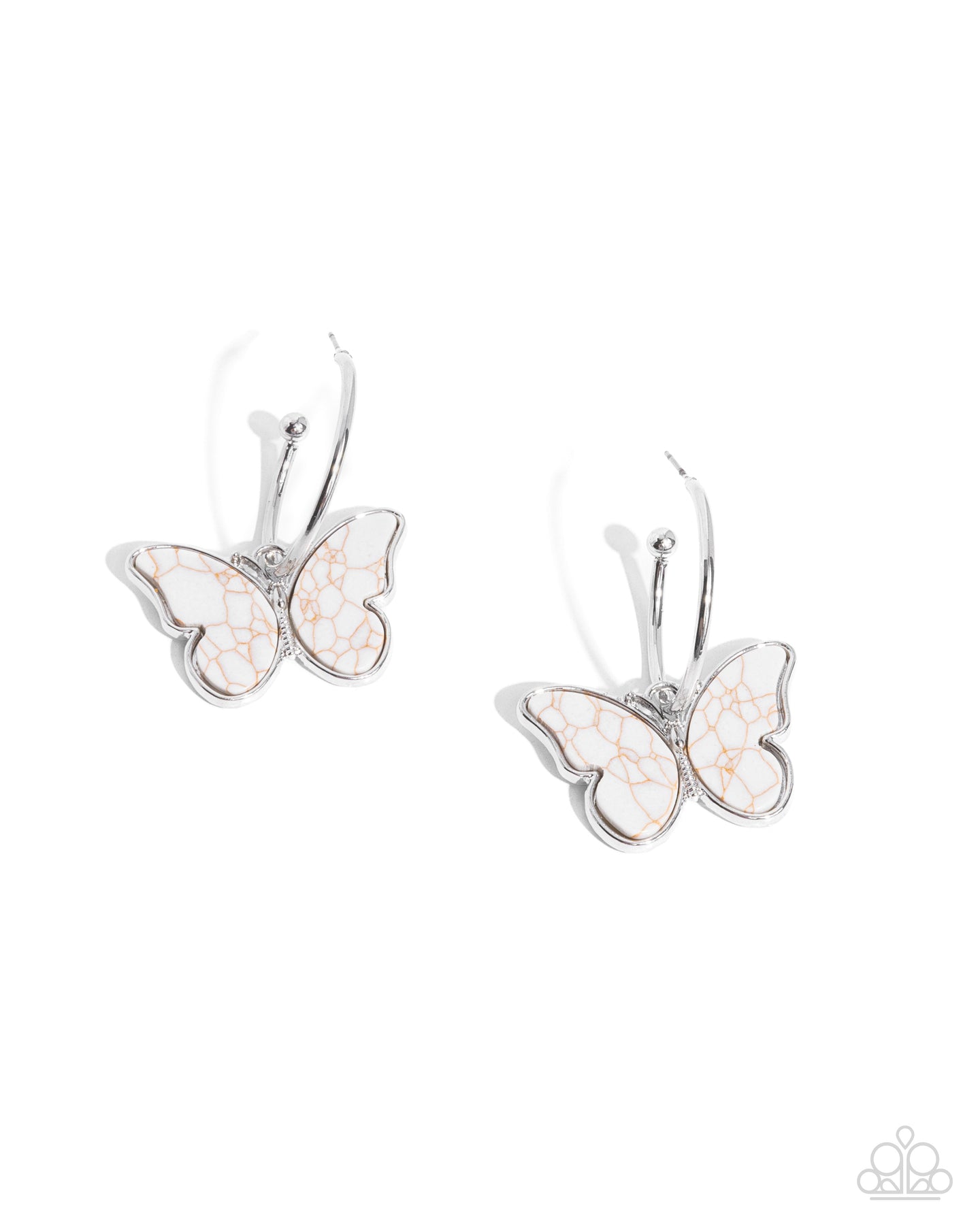 paparazzi-accessories-melodic-mariposa-white-earrings
