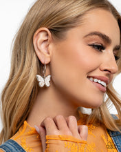 Load image into Gallery viewer, Melodic Mariposa - White Earrings - Paparazzi Jewelry
