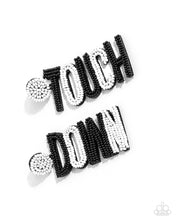 Load image into Gallery viewer, paparazzi-accessories-touchdown-texture-black-post earrings
