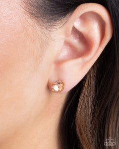 Sweetheart Stunner - Gold Post Earrings - Paparazzi Jewelry