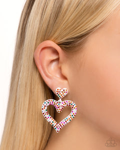 Dazzling Deed - Multi Post Earrings - Paparazzi Jewelry