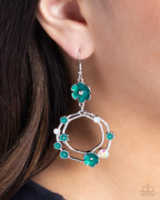 Load image into Gallery viewer, Wreathed Waikiki - Green Earrings - Paparazzi Jewelry
