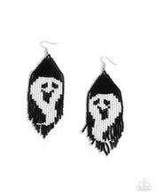 Load image into Gallery viewer, paparazzi-accessories-spooky-strands-black-earrings
