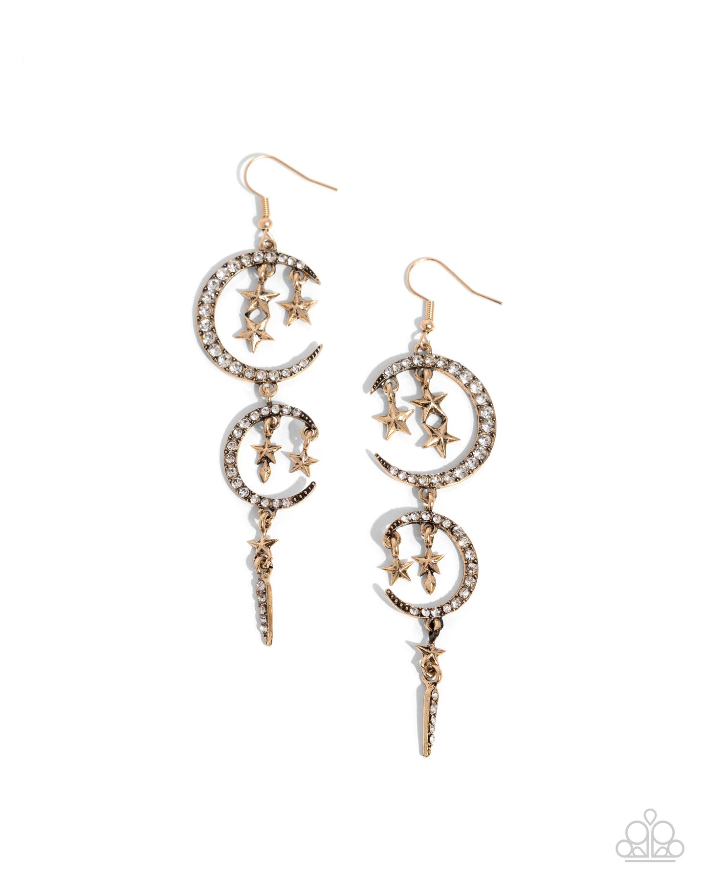 paparazzi-accessories-celestial-cascade-gold-earrings