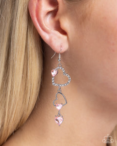 Courting Cascade - Pink Earrings - Paparazzi Jewelry