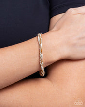 Load image into Gallery viewer, Twisted Triumph - Gold Bracelet - Paparazzi Jewelry
