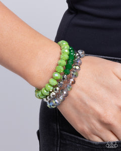 Memorable Makeover - Green Bracelet - Paparazzi Jewelry