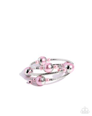 paparazzi-accessories-palatial-pearls-pink-bracelet