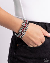 Load image into Gallery viewer, Secure Shimmer - Red Bracelet - Paparazzi Jewelry
