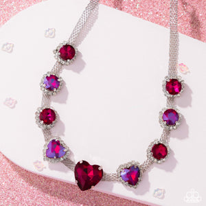 Valentines Vibe - Pink Necklace - Paparazzi Jewelry