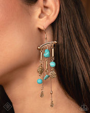 Load image into Gallery viewer, Coachella Cascade - Blue Earrings - Paparazzi Jewelry
