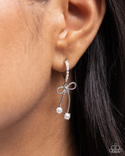 Load image into Gallery viewer, Charming Coquette - White Earrings - Paparazzi Jewelry
