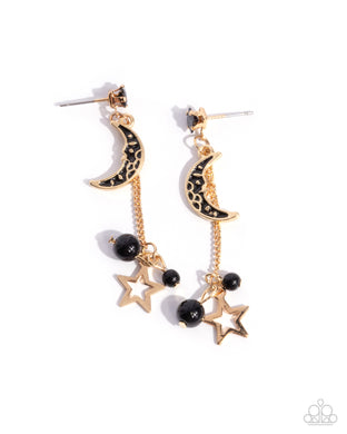 paparazzi-accessories-astral-admiration-black-post earrings