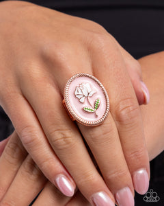 Delicate Dowry - Copper Ring - Paparazzi Jewelry