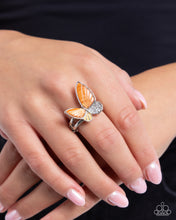 Load image into Gallery viewer, Fluttering Fidelity - Orange Ring - Paparazzi Jewelry
