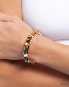 Acrylic Accent - Gold Bracelet - Paparazzi Jewelry
