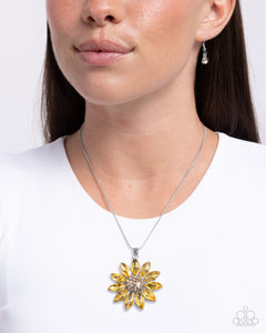 Fortunate Floral - Yellow Necklace - Paparazzi Jewelry