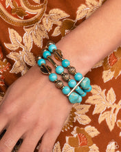 Load image into Gallery viewer, Coachella Confidence - Blue Bracelet - Paparazzi Jewelry
