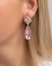 Load image into Gallery viewer, Diamond Life - Pink Post Earrings - Paparazzi Jewelry
