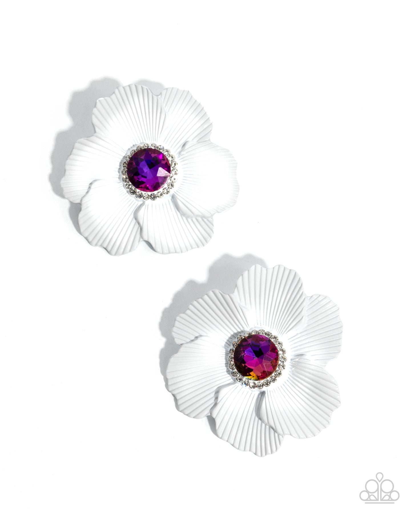 paparazzi-accessories-organic-growth-white-post earrings