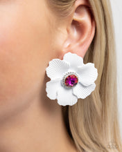 Load image into Gallery viewer, Organic Growth - White Post Earrings - Paparazzi Jewelry
