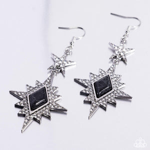 Stellar State of Mind - Black Earrings - Paparazzi Jewelry