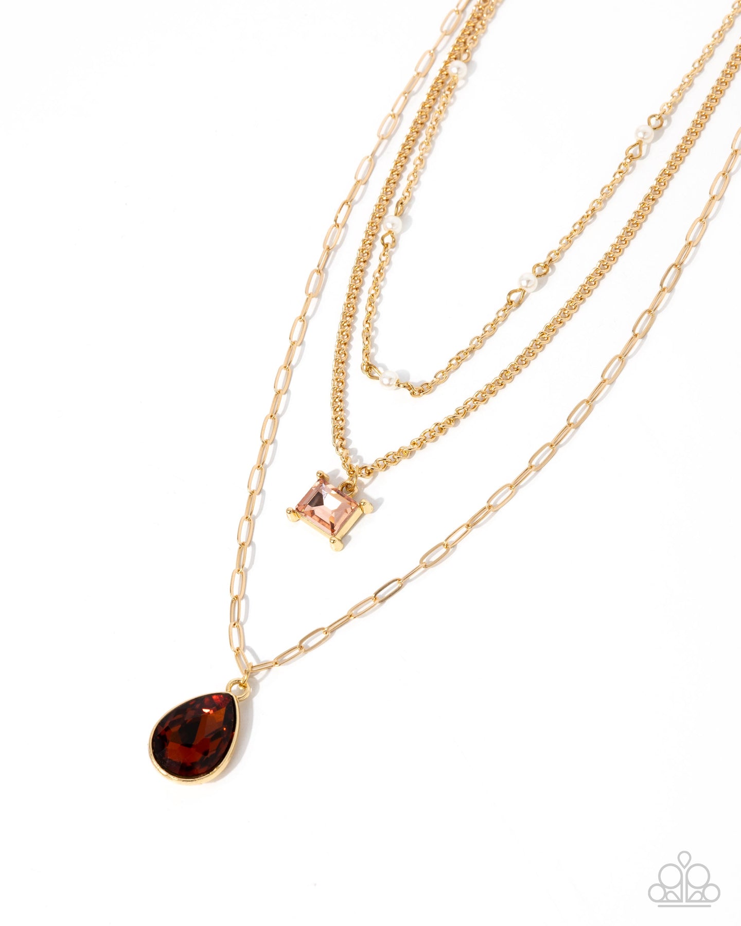 paparazzi-accessories-giddy-glitter-brown-necklace