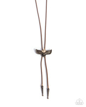 Load image into Gallery viewer, paparazzi-accessories-eagle-emblem-brass-necklace
