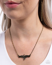 Load image into Gallery viewer, Eagle Exception - Brass Necklace - Paparazzi Jewelry
