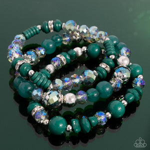 Complimentary Chic - Green Bracelet - Paparazzi Jewelry