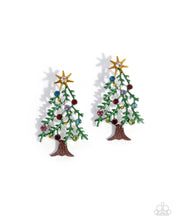 Load image into Gallery viewer, paparazzi-accessories-christmas-credentials-multi-post earrings
