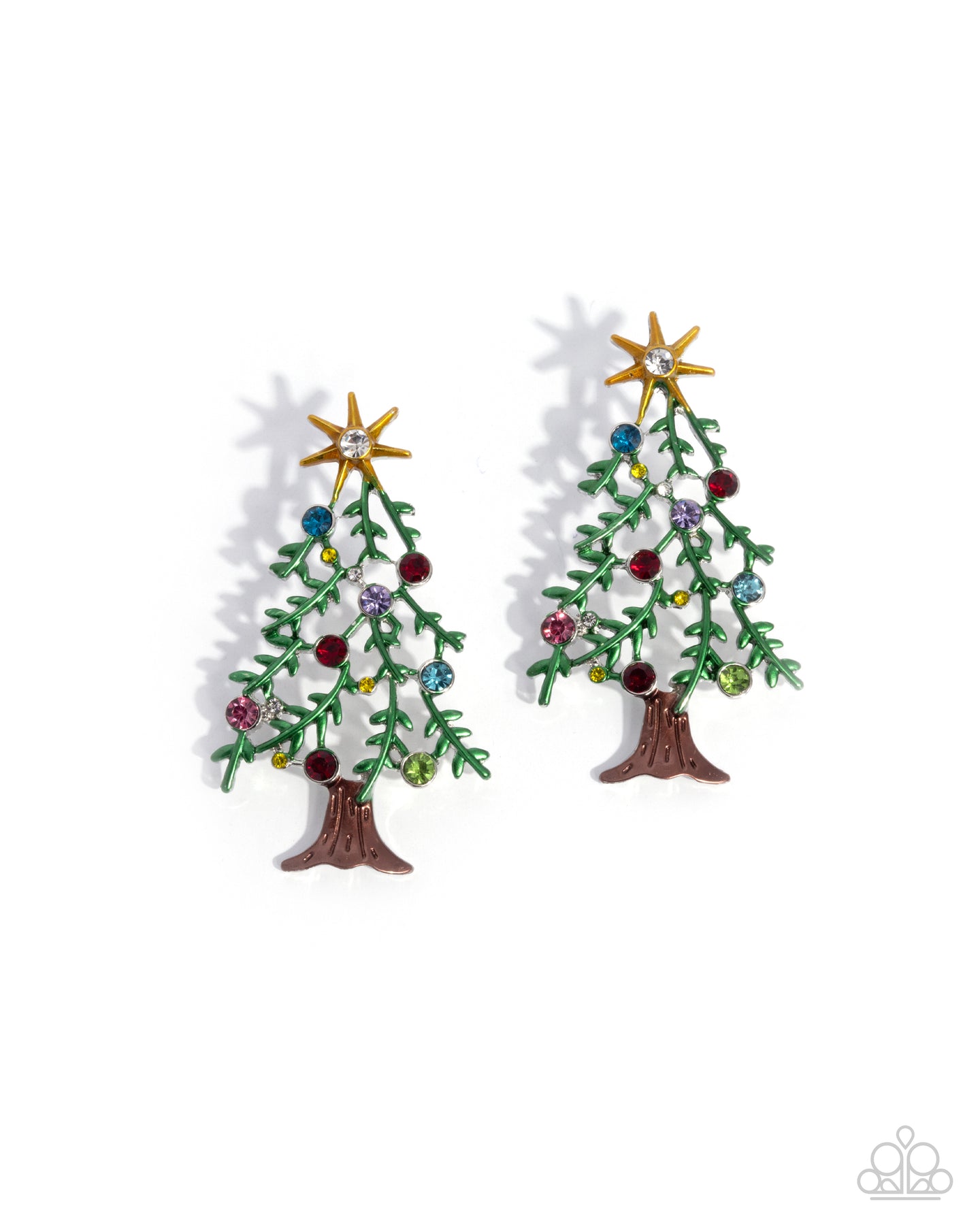 paparazzi-accessories-christmas-credentials-multi-post earrings