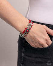 Load image into Gallery viewer, Bundle Up - Red Bracelet - Paparazzi Jewelry
