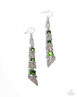 paparazzi-accessories-cascading-cred-green-earrings