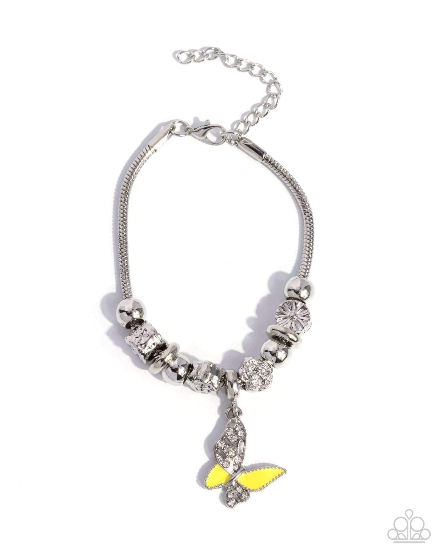 paparazzi-accessories-luminescent-landing-yellow-bracelet