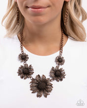 Load image into Gallery viewer, Sunflower Spring - Copper Necklace - Paparazzi Jewelry
