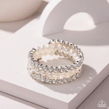 Load image into Gallery viewer, Grandiose Glitz - White Bracelet - Paparazzi Jewelry
