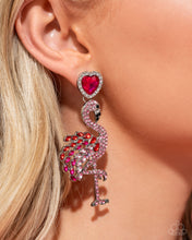 Load image into Gallery viewer, Flamingo Freestyle - Pink Post Earrings - Paparazzi Jewelry
