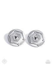 Load image into Gallery viewer, paparazzi-accessories-enfolded-edge-white-post earrings
